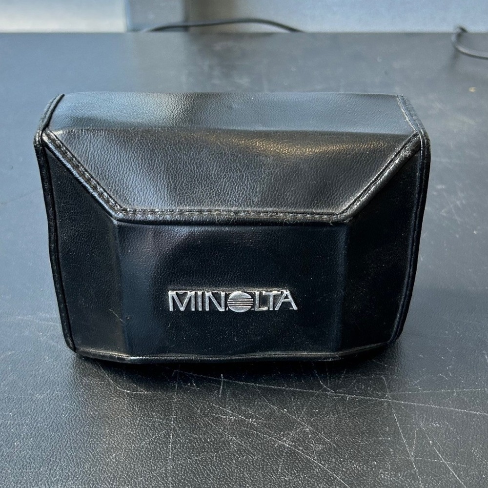 Minolta Vintage Camera Case Faux Leather Belt Loop Retro Photography Pouch